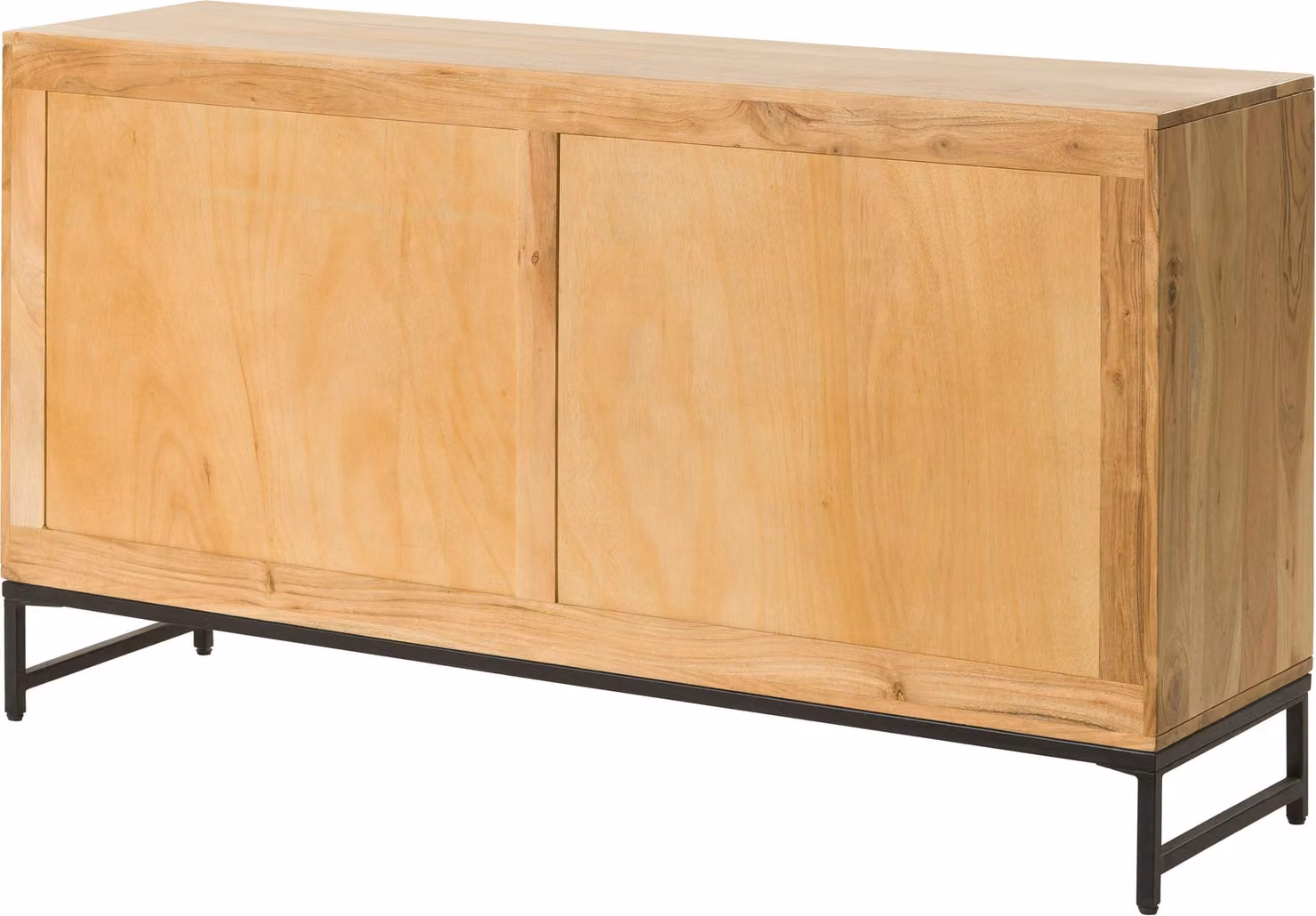 MASSIVMOEBEL24 | Credenza in legno di acacia 150x40x80 laccato naturale MARRAKESCH #115