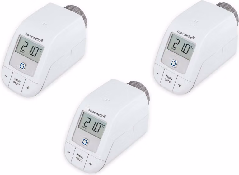 HOMEMATIC IP 153412A0, Termostato per radiatori Basic, 3 pezzi