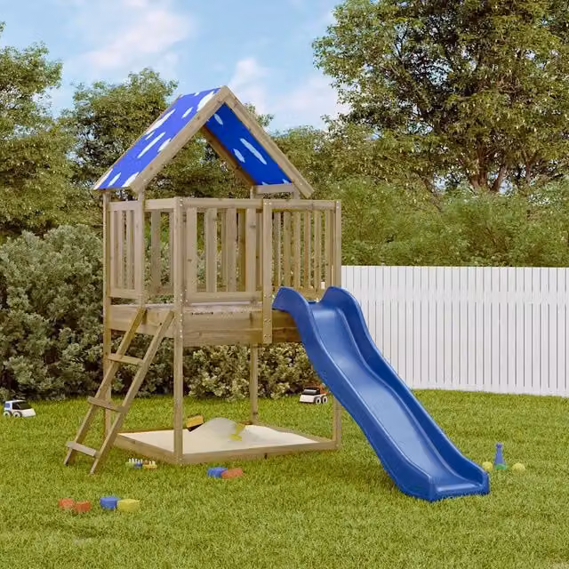 Set da Gioco da Esterno in Legno di Pino Impregnato