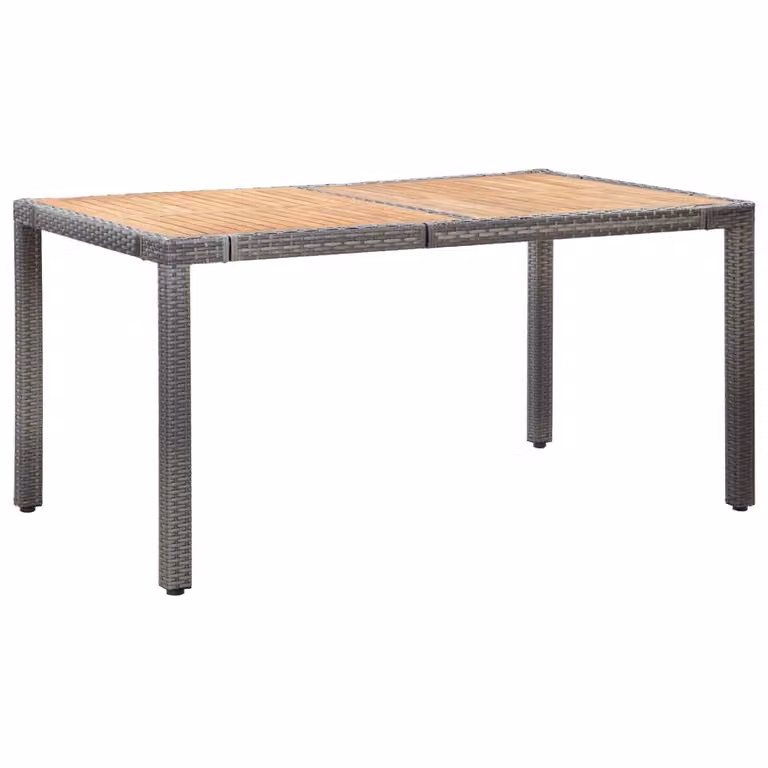 vidaXL set da pranzo da giardino 7 pezzi con cuscini in poly rattan grigio