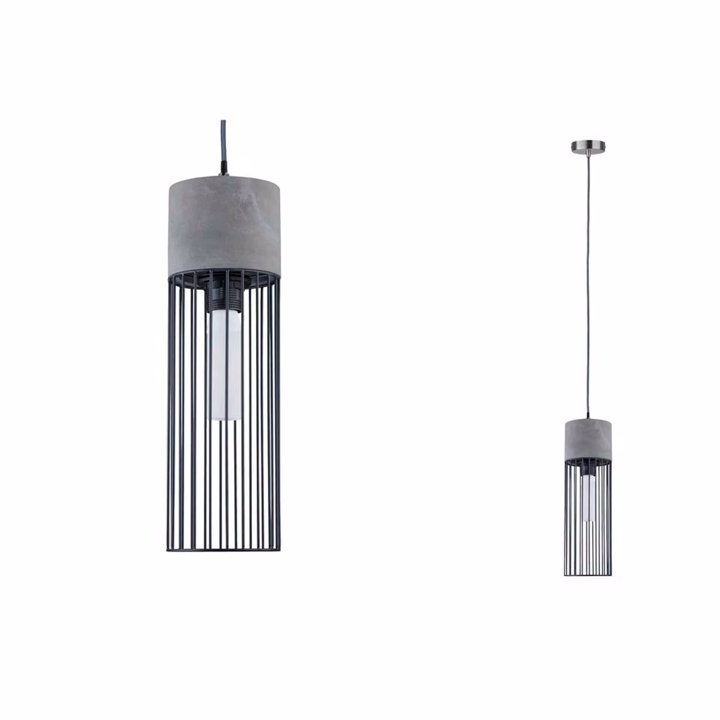 Paulmann Neordic Henja Concrete Luce a sospensione Grigio Ferro 79618 Rotondo