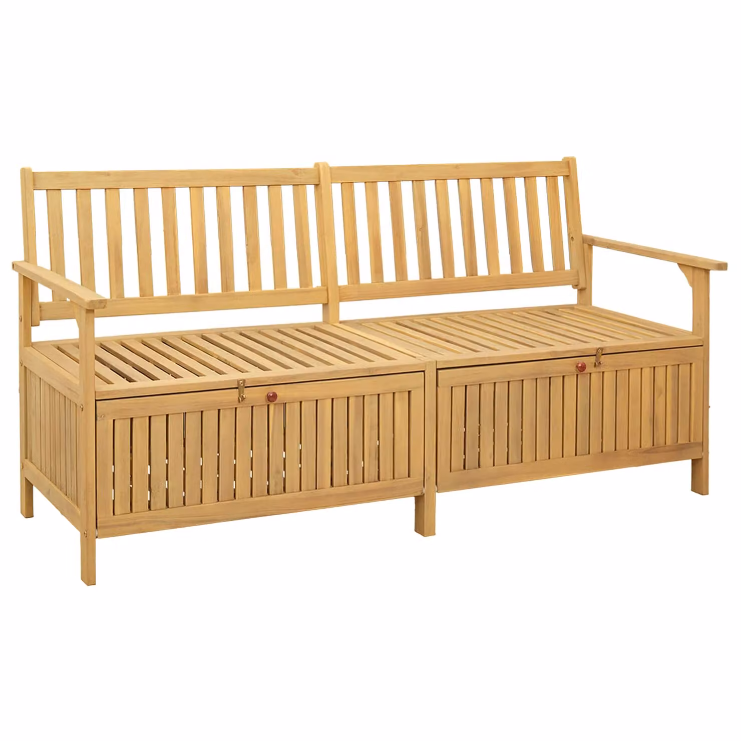 Panchina con contenitore vidaXL in legno di acacia marrone per giardino e balcone, L 170 x P 63 x H 84 cm