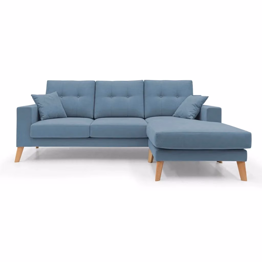 Divano angolare reversibile Danish Divani.Store in tessuto impermeabile carta da zucchero L: 237 cm – 2