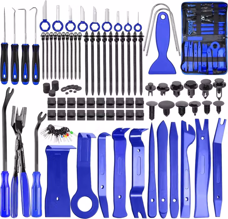 Kit di strumenti per la rimozione di rivestimenti interni per auto, composto da 238 pezzi