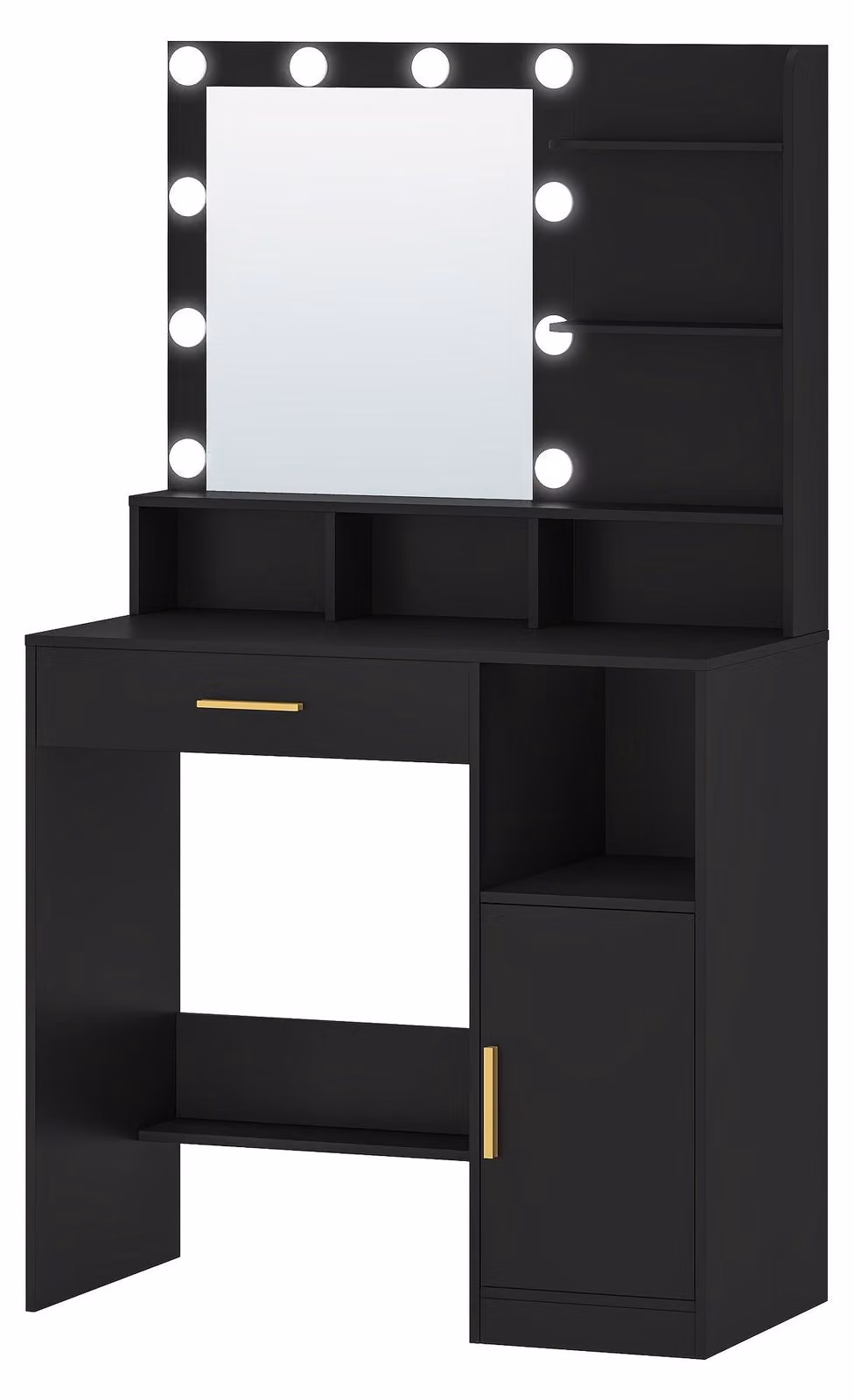 Tavolino da trucco - Specchiera da trucco - Mobiletto da bagno - Tavolino per il trucco - Specchiera per il trucco - Con 10 lampade a LED