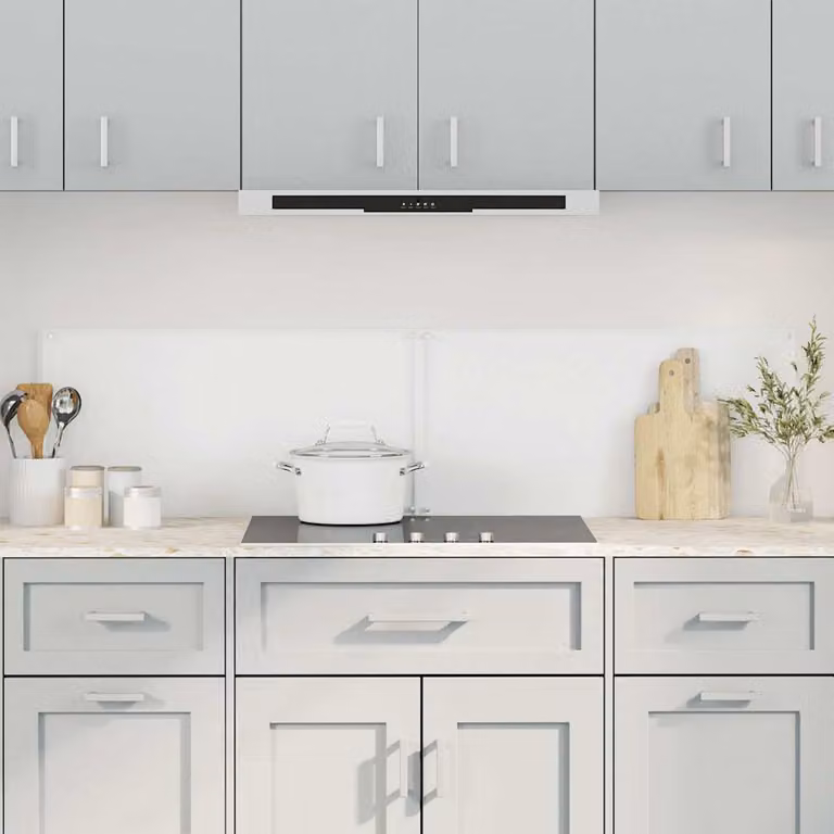 Set di 2 paraschizzi per cucina vidaXL in vetro temperato trasparente, L: 80 cm, P: 40 cm