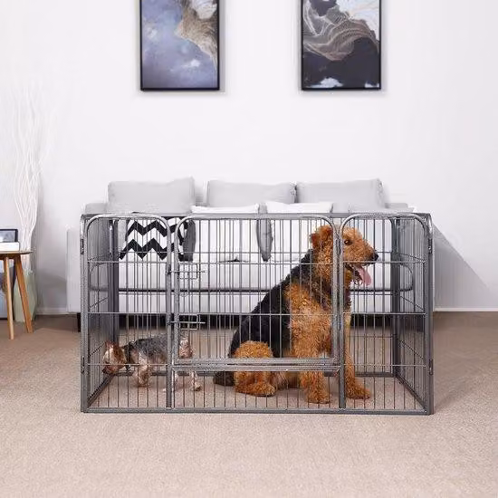 Cuccia da esterno per animali, 122x80x70 cm, grigia, cuccia per cani