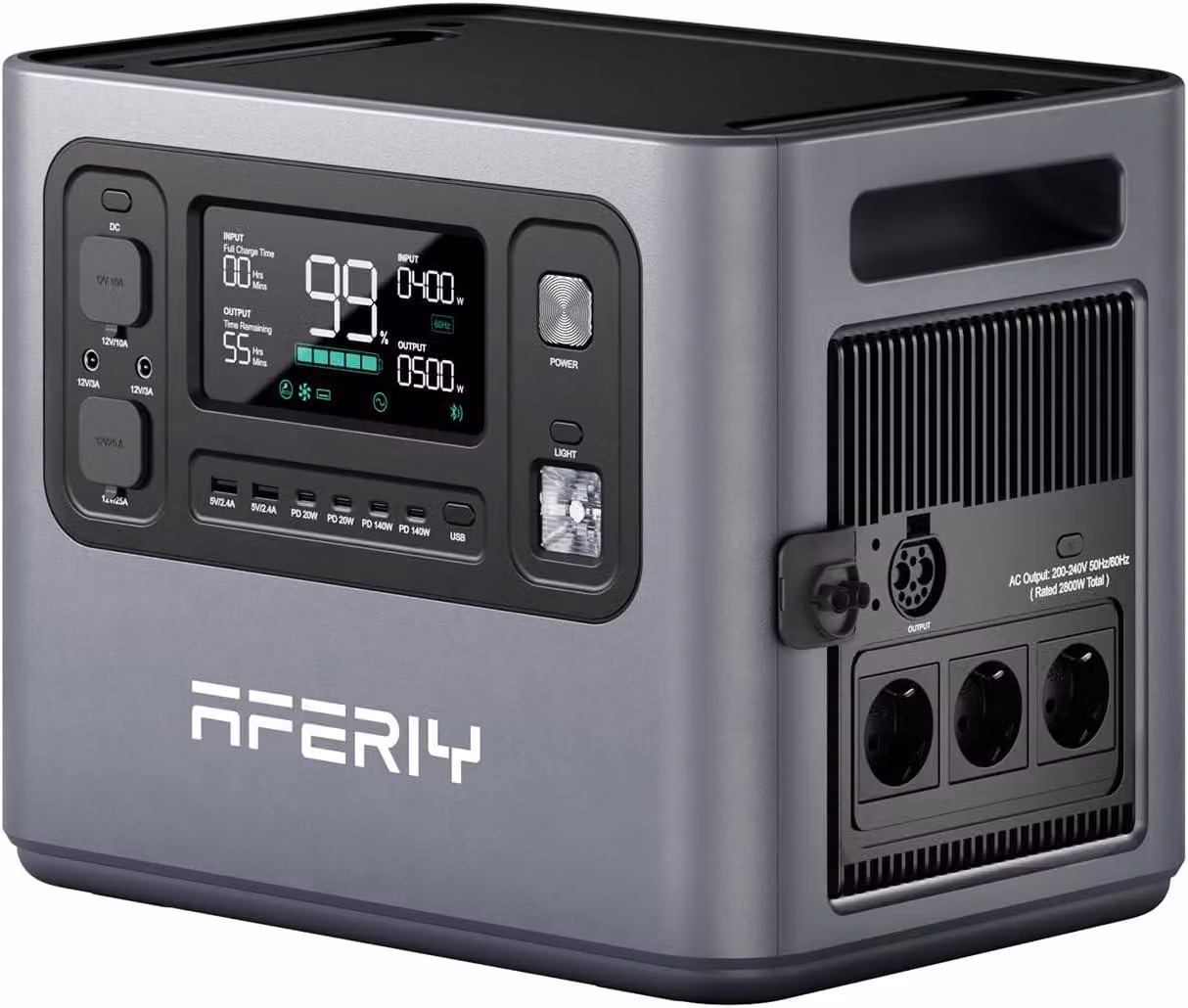 AFERIY P280 Stazione di ricarica portatile | 2800 W 2048 Wh-10240 Wh
