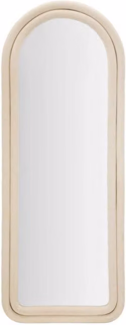 Specchio Da Muro Cloe Velluto Crema cm 60x4x160