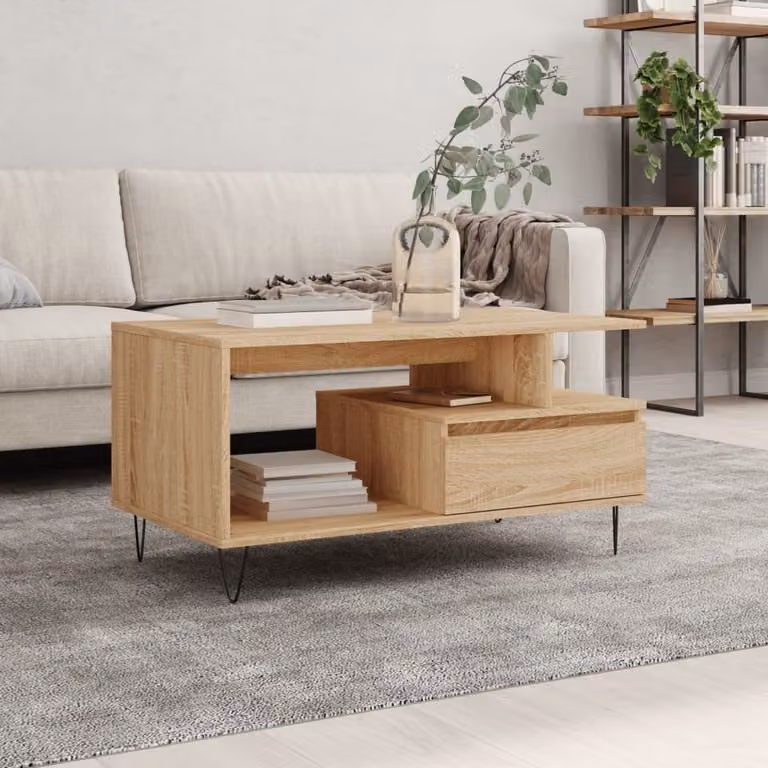 Maison Exclusive - Tavolino Sonoma in rovere 90x49x45 cm Materiale ligneo