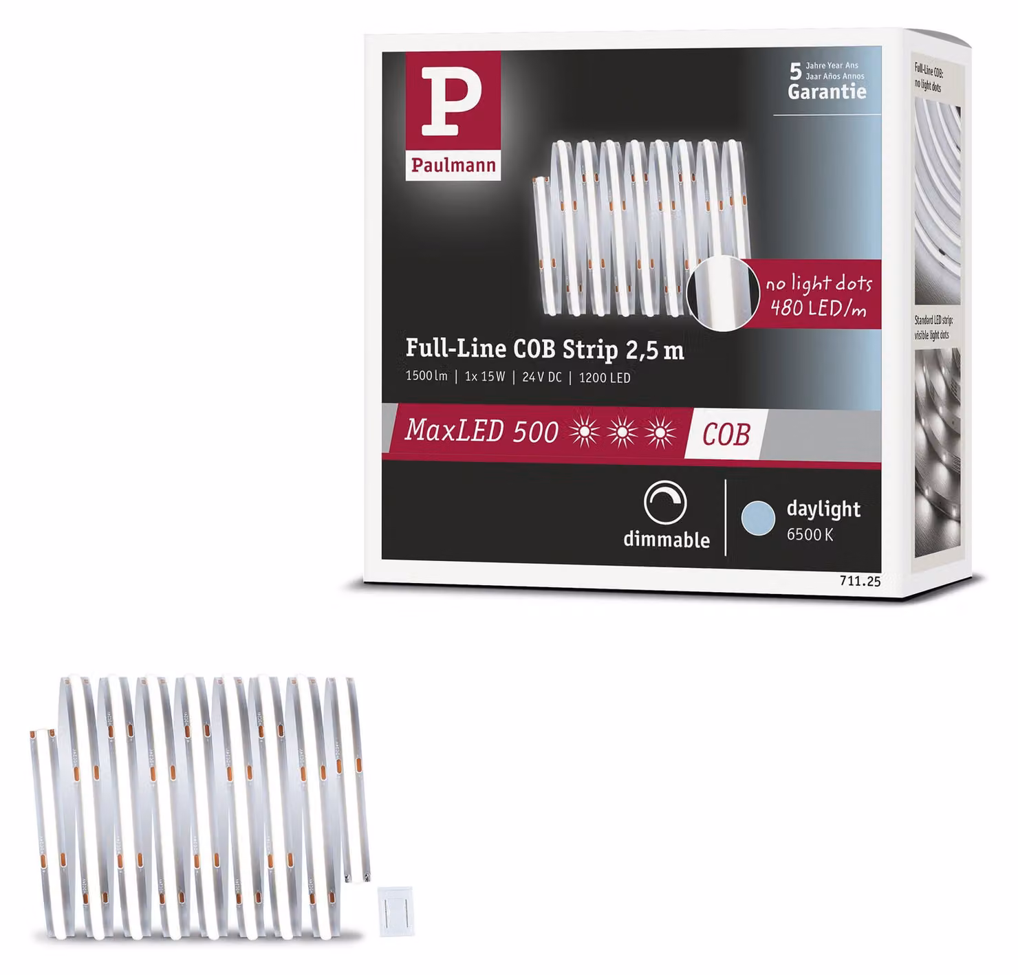 Paulmann MaxLED 500: Striscia LED COB, estensione per sistema completo