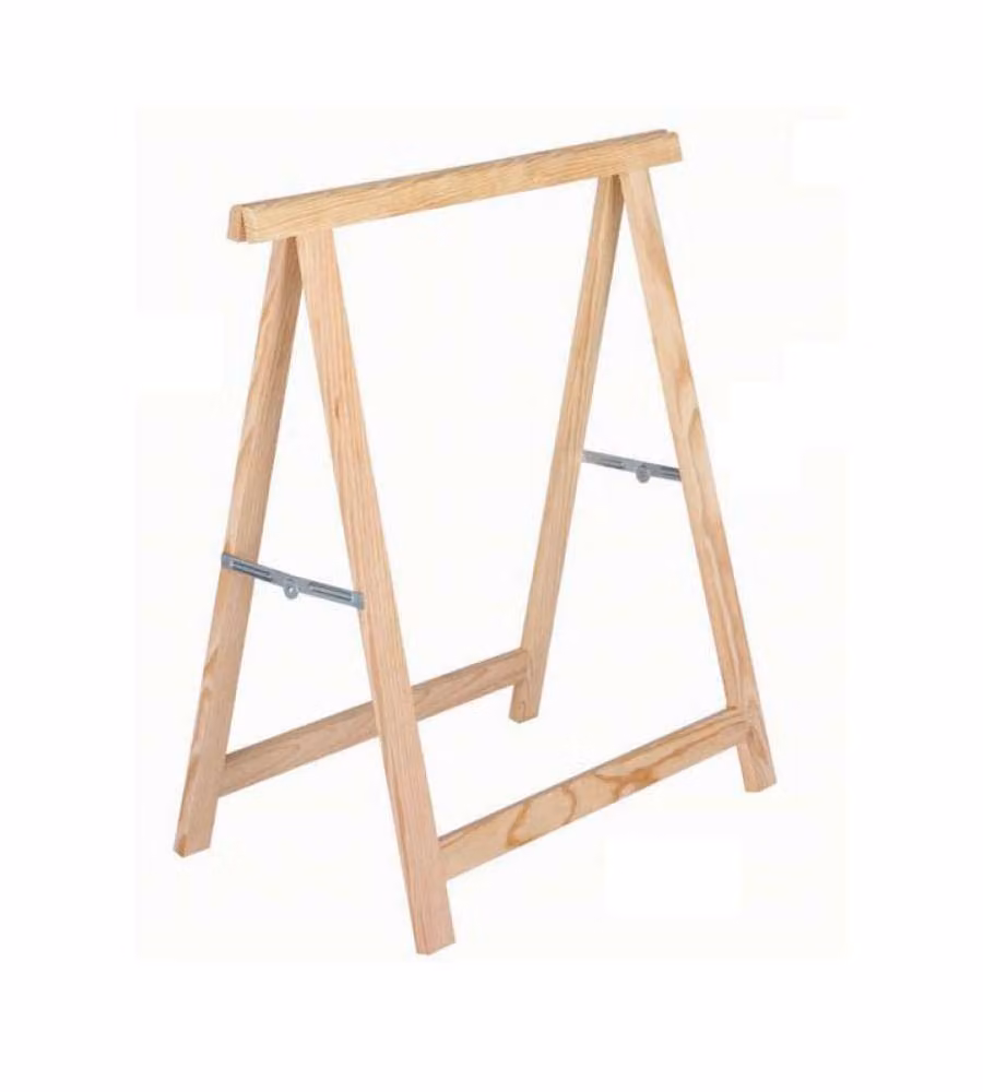 Astigarraga Cavalletto Pieghevole in Pino Grezzo - 73,5 x 37 x 74 cm