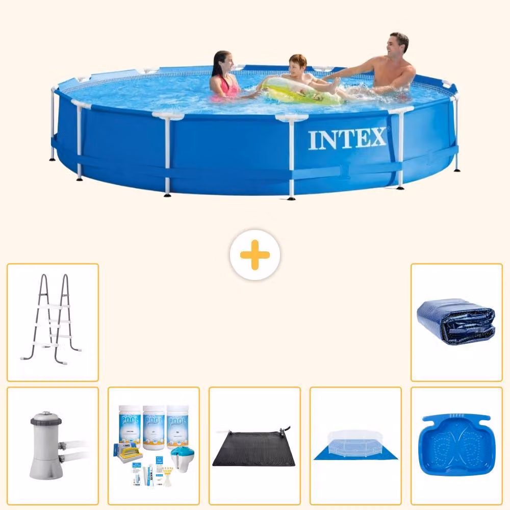Piscina fuori terra a struttura - 366x76 cm - 8 pezzi - Modello S20484