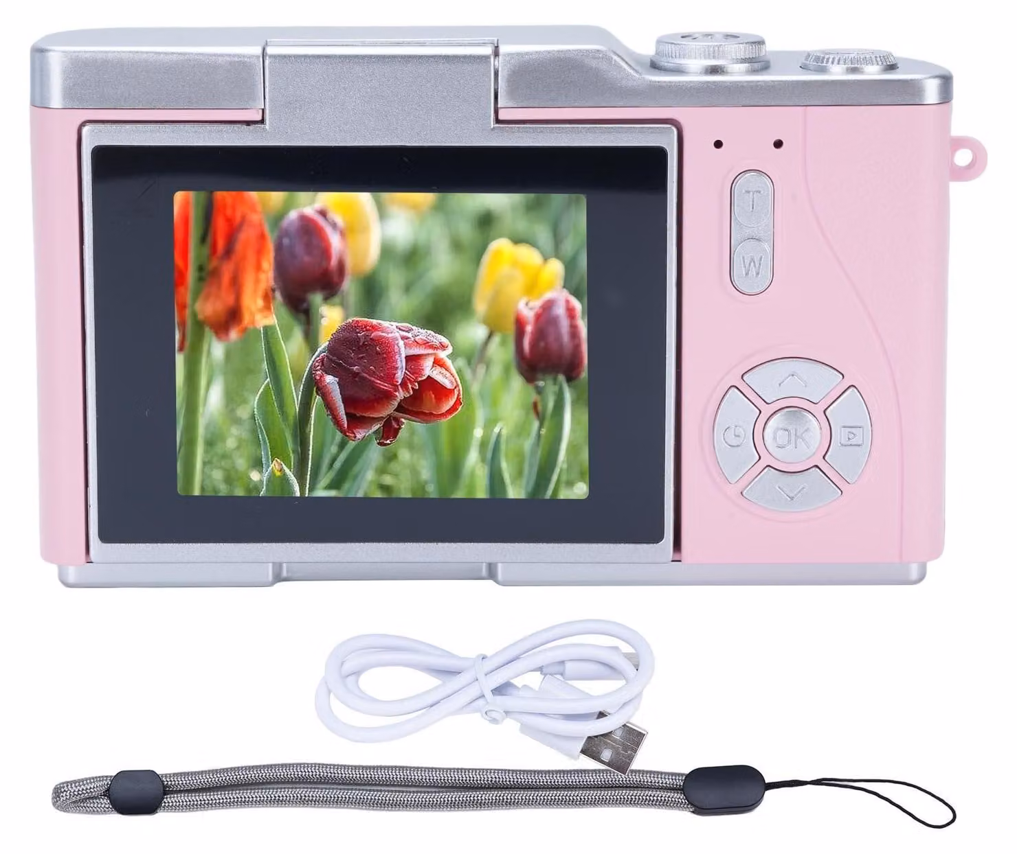 Fotocamera digitale 1080p 48 MP 2,4 Zoll HD Display 8x Zoom elettronico Video Rosa