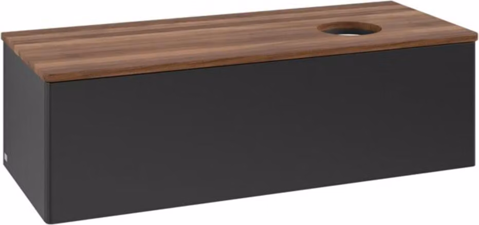 V&B Mobiletto senza struttura frontale, con illuminazione Antao 120x36x50cm, WBP colore w. wal, bla m Lac