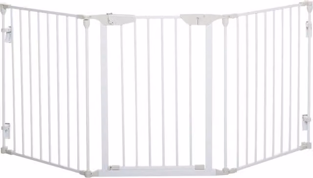 Cancelletto di Sicurezza Pieghevole a 3 Pannelli ¨C Xylo ¨C Bianco 180x74,5 cm