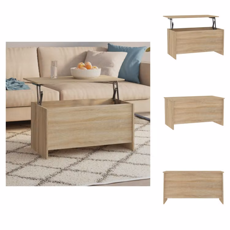 vidaXL Tavolino in rovere Sonoma 102x55,5x52,5 cm in legno - Tavolini da caffè
