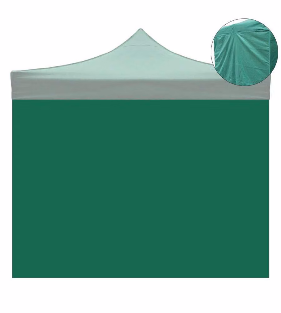 Telo laterale 3x2mt verde impermeabile per gazebo richiudibile 3x3mt
