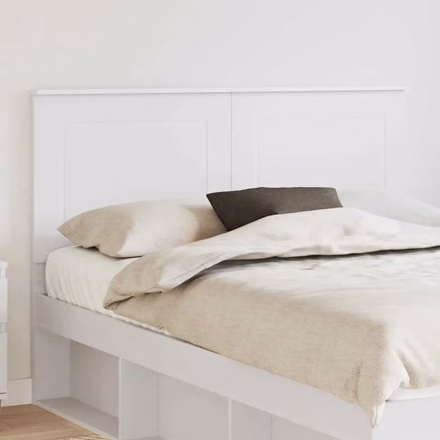Testiera decorativa moderna vidaXL in legno multistrato bianco, Larghezza: 163 cm