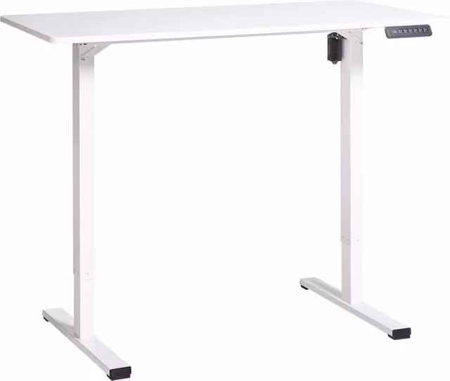 Scrivania elettrica regolabile bianco 120 x 60 cm stile moderno