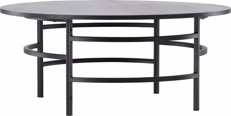 FURNLUX Tavolino Copenhagen Nero 100cm / Hauptfarbe: Schwarz / Dimensioni: 100 x 100 x 43 cm