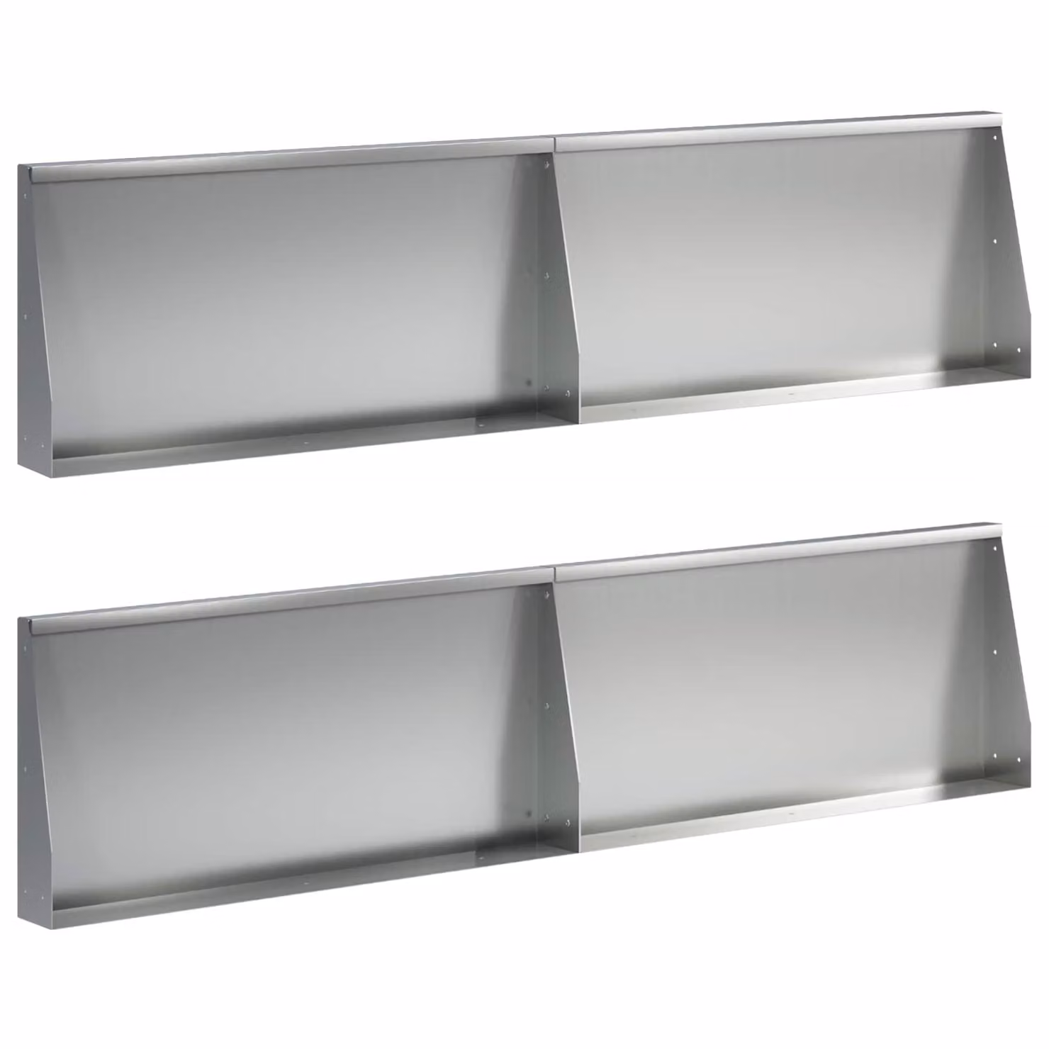 Set di 4 pezzi muro di contenimento vidaXL in acciaio zincato argento L: 80 cm, P: 30 cm, H: 12 cm