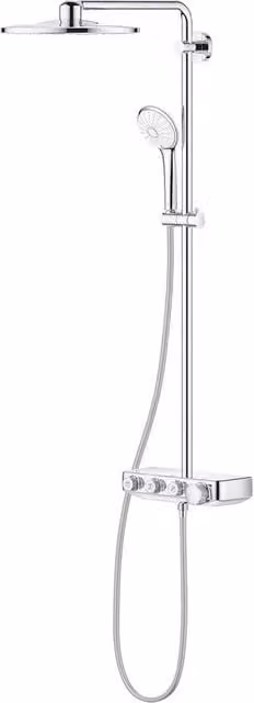Sistema doccia Hansgrohe SmartControl 310 Duo con rubinetto termostatico e doccia a pioggia, colore argento cromato