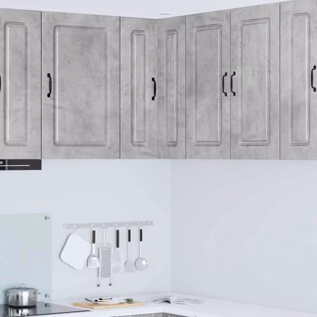 Mobile da cucina con lo scaffale-Armadio da cucina Grigio cemento 57 x 57 x 80 cm 610073