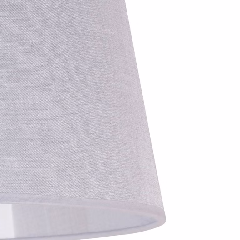 Paralume Classic L per lampade da terra, bianco/trasparente Duolla, Bianco / Opale, Tessuto / Stoffa / Seta