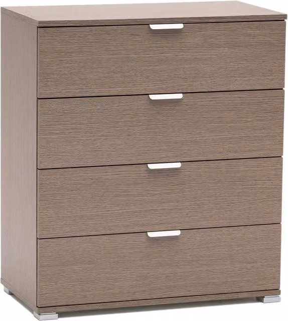 CASSETTIERA ROVERE GRIGIO CON 4 CASSETTI 75 X 38 X H85 CM