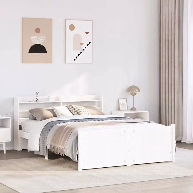 Giroletto con Testiera senza Materasso Bianco 140x200 cm 3306763