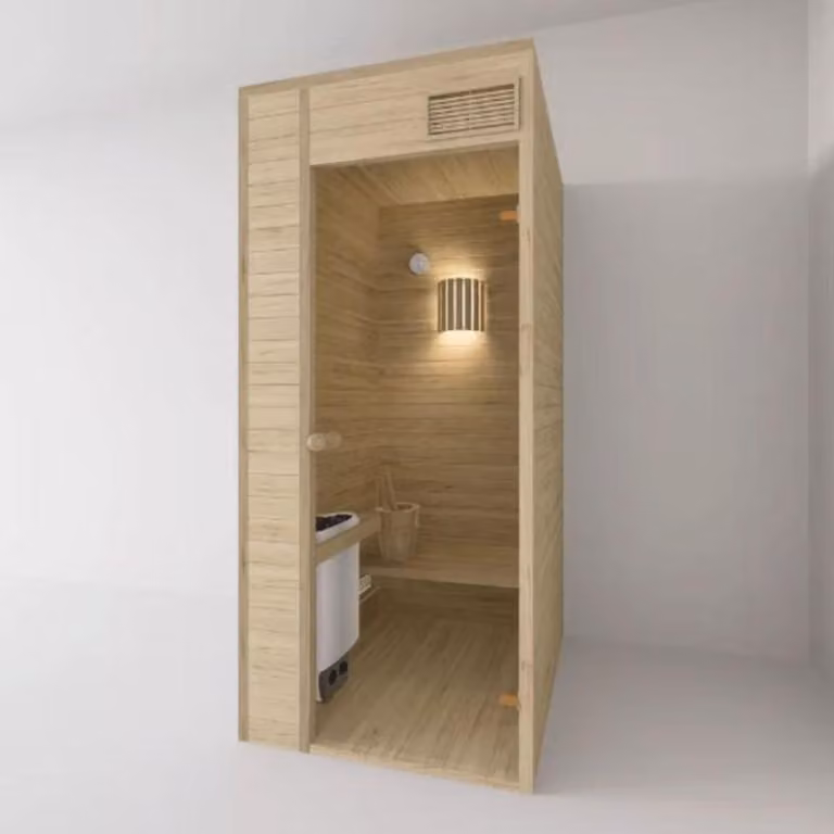 Casa Padrino sauna interna colori naturali 100 x 100 x h. 190 cm - Mini sauna in legno massiccio