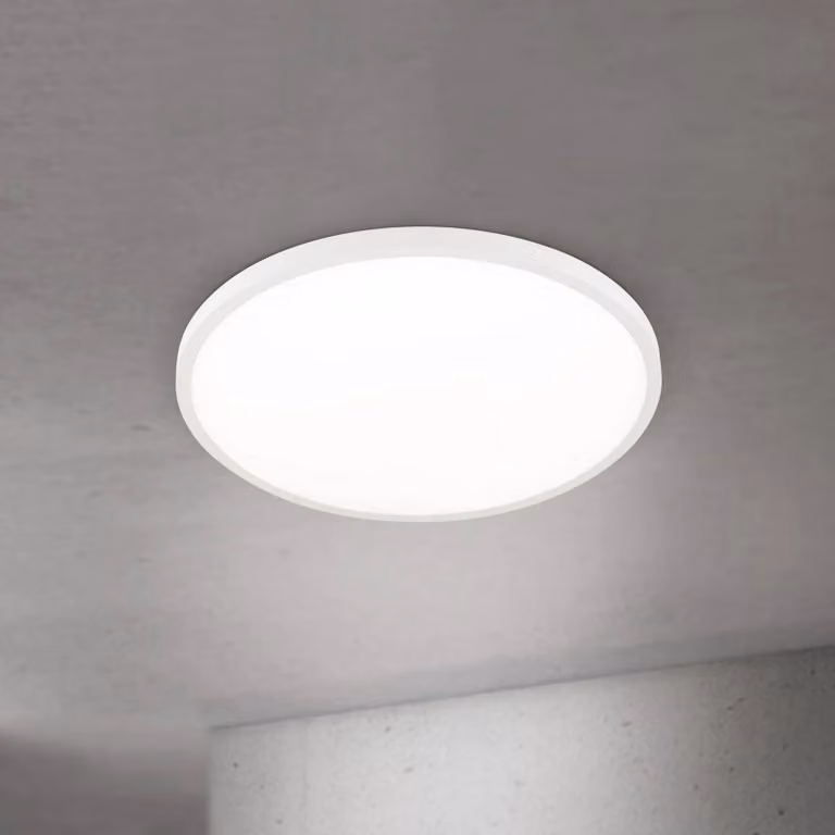 ORION Plafoniera a LED Disc, dimmerabile, Bianco / Opale, Soggiorno / Sala da pranzo, Alluminio, Moderno, Plafoniera LED