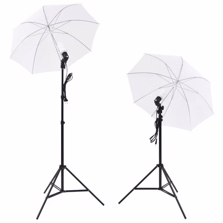 Kit Studio Fotografico con Luci Ombrelli Fondale e Riflettore