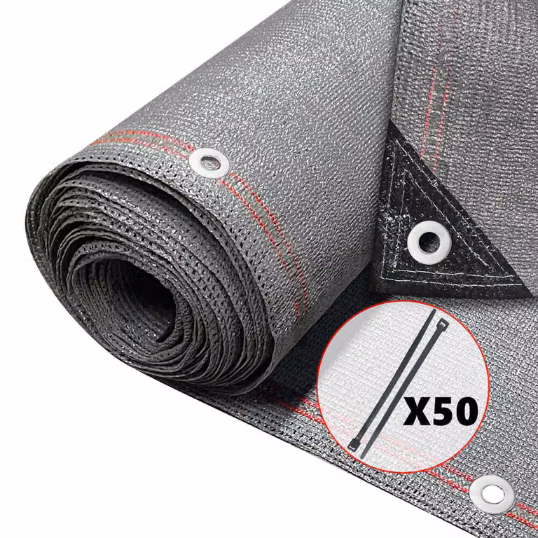 VOUNOT® Schermatura per recinzione 1,8×10 m, rete frangivista in HDPE da 230 g/m², grigio