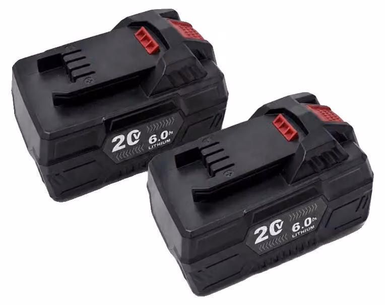Batteria per utensili elettrici, capacità 6000mAh, compatibilità 20V, confezione da 6 pezzi