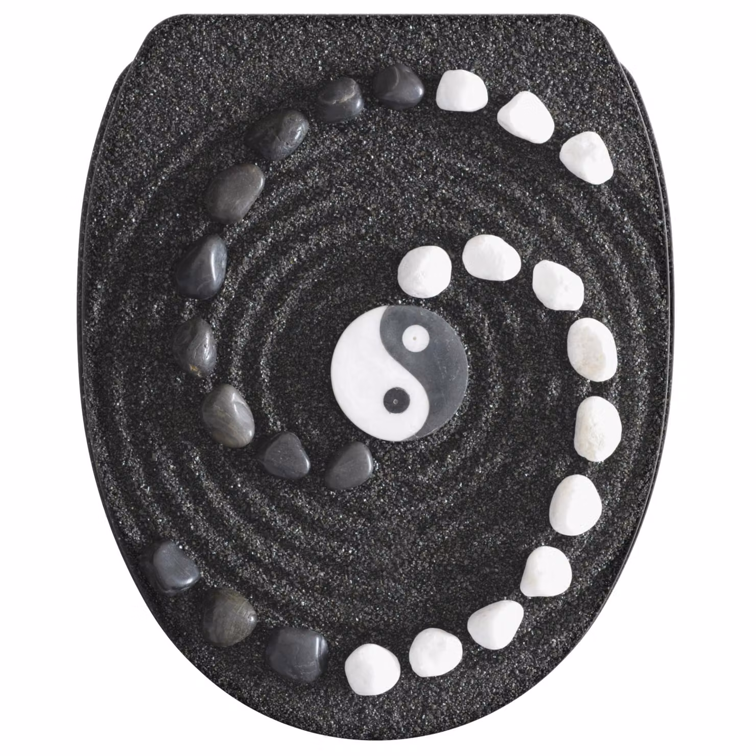 Sedile WC SANILO® con chiusura ammortizzata e chiusura rapida Yin Yang, coperchio per WC direttamente dal produttore, coperchio per WC, sedile per WC, coperchio per WC, sedile per WC