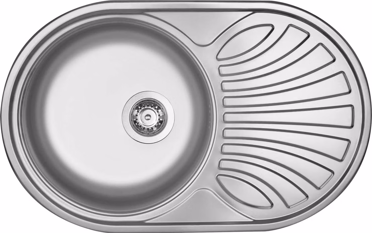 1-bowl steel sink with drainer