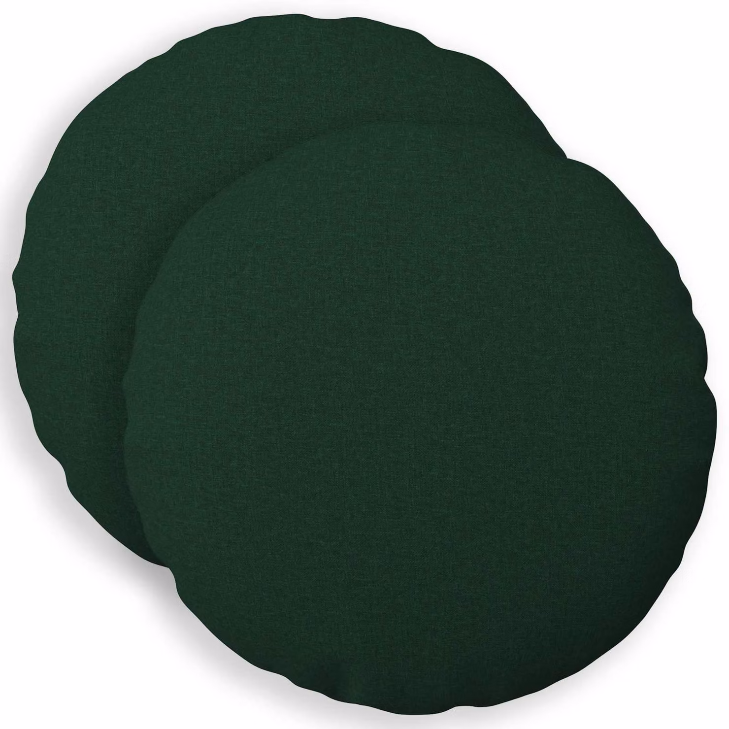 Set di 2 federe rotonde vidaXL HEERLEN in tessuto verde, Ø 40 cm