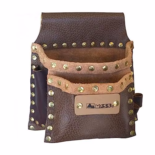 Borsa Carpentiere 2T Cuoio Borchie            Mass