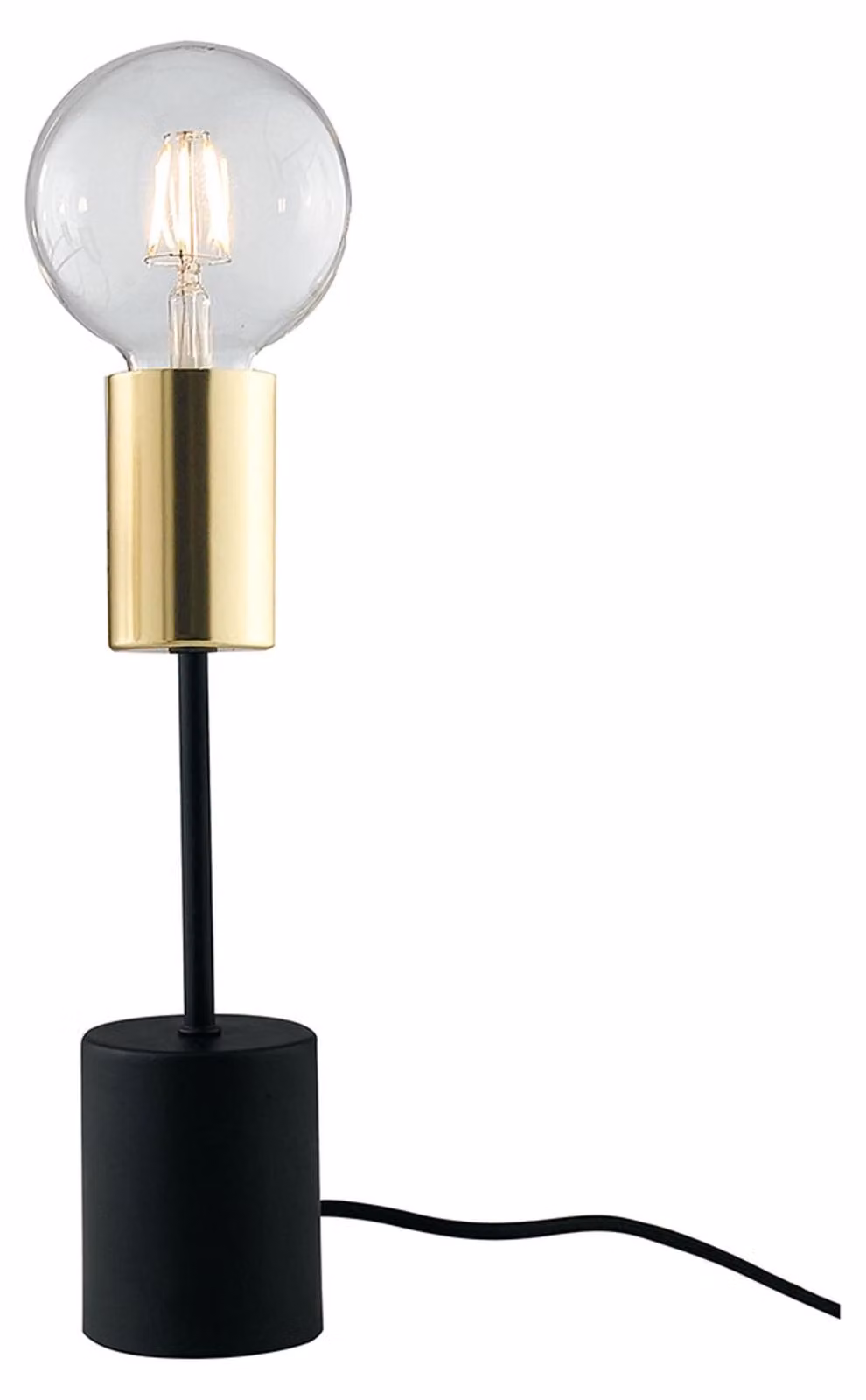 Lampada da tavolo LUCE Design Axon, attacco E27, nera/oro