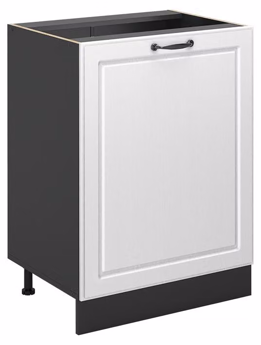 Mobiletto base cucina Vicco R-Line Bianco country/Antracite 60 cm con 1 porta senza piano di lavoro, Model 72054