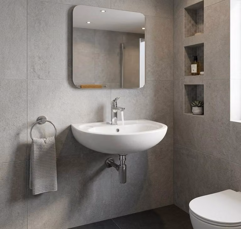 Lavabo sospeso a parete 40x50 cm modello LP80 - Bianco