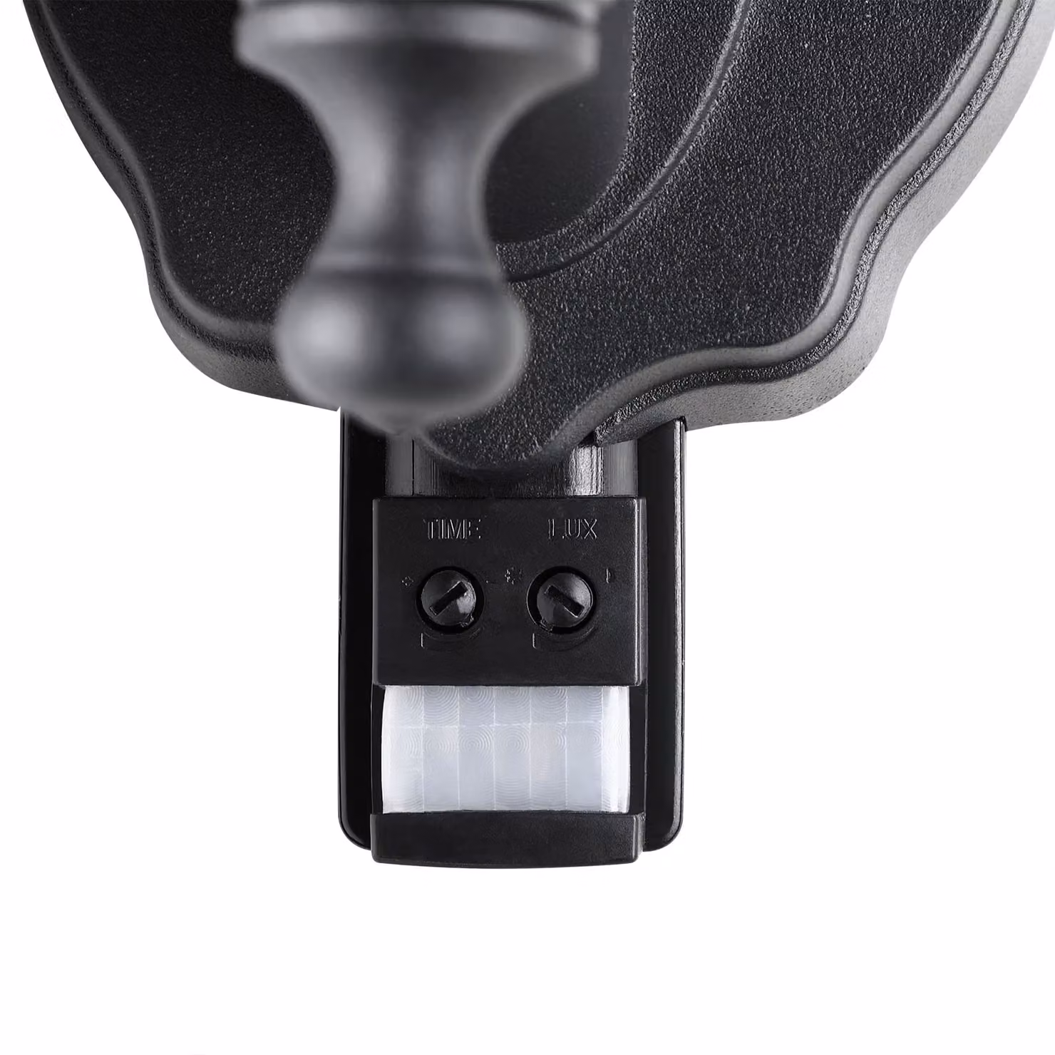 Lampada da parete Monzana Krysante in alluminio nero con sensore di movimento e vetro per giardino, IP44 – 2