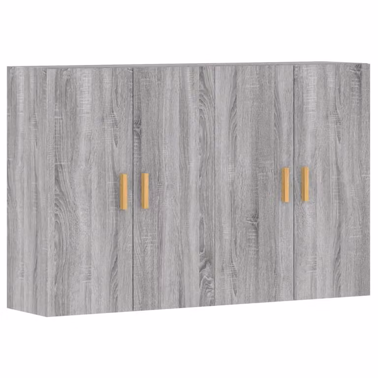 Armadietti a Parete 2 pz Grigio Sonoma in Legno Multistrato