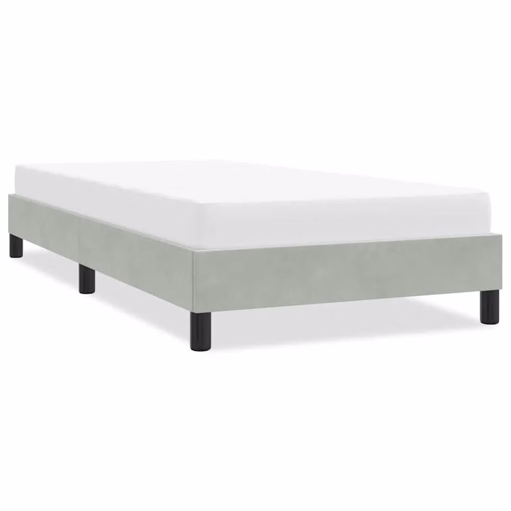 vidaXL Giroletto senza Materasso in Velluto Grigio Chiaro L/P/H: 100 x 223 x 25 cm