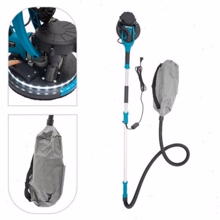 Levigatrice elettrica per cartongesso - 750 W - Astuccio regolabile e sistema di aspirazione della polvere, ideale per pareti e soffitti