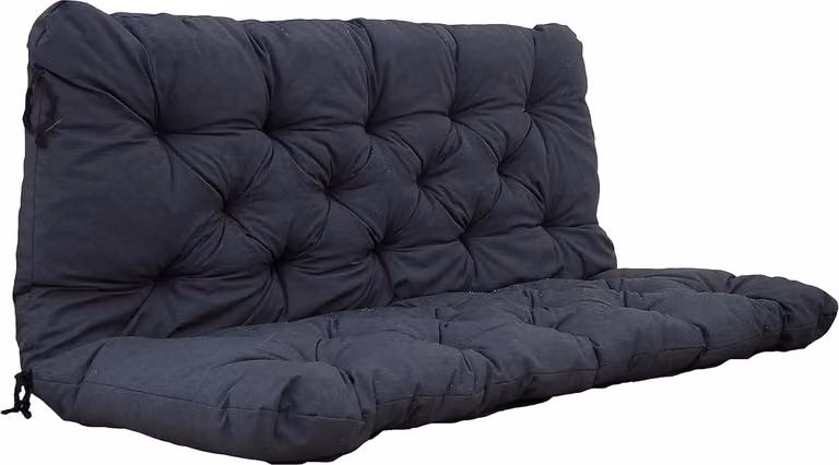 Cuscino per divano - grigio scuro - 2 pezzi - 120 x 98 x 8 cm