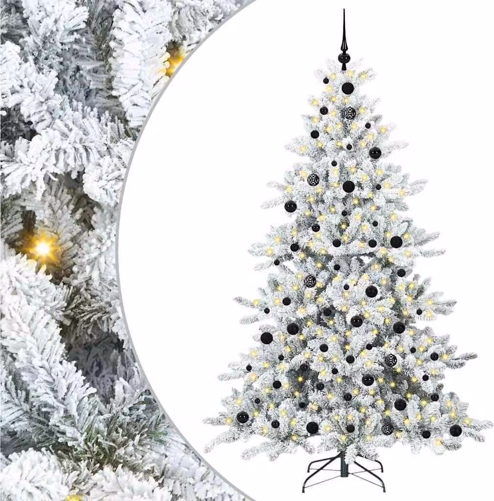 Maison Exclusive - Albero di Natale artificiale pieghevole, bianco, 210 cm, in PVC e acciaio