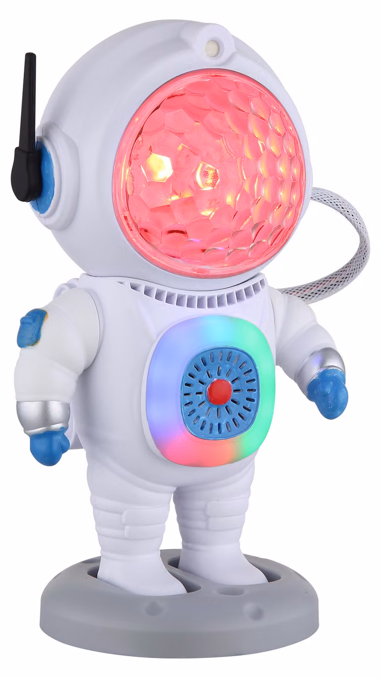 Lampada da tavolo per bambini a LED RGB, bianco astronauta, H 22 cm
